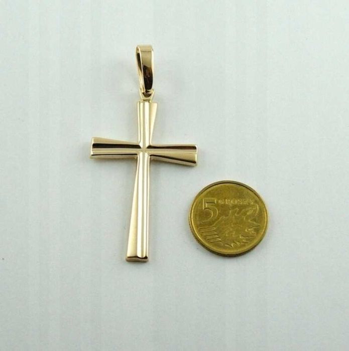ZŁOTY Wisiorek Krzyżyk Krzyż ZŁOTO p.585 w : 3,27 g Na Prezent