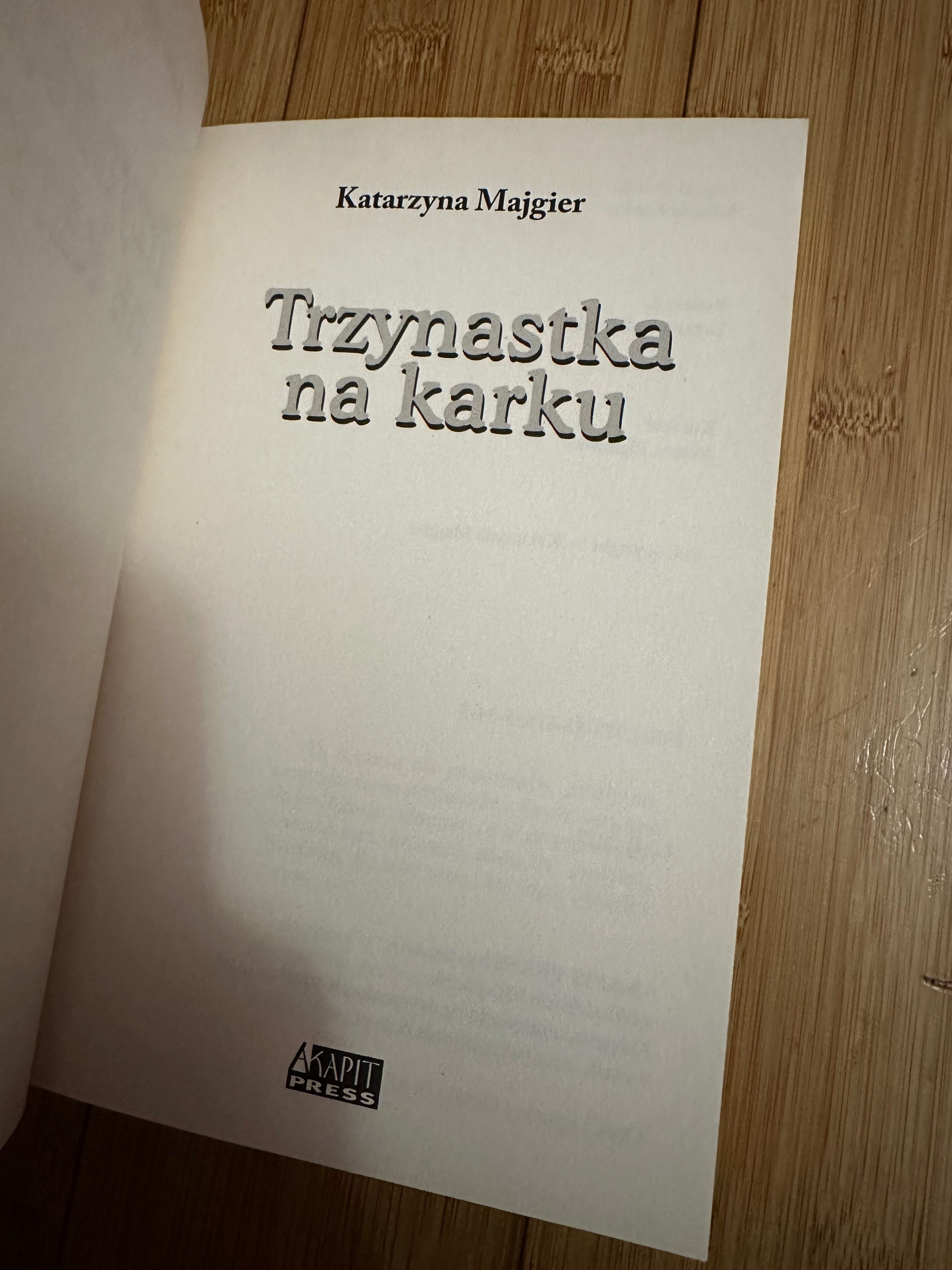 Trzynastka na karku. Katarzyna Majgier książka dla młodzieży