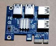 PCIe 1 to 4 PCI-Express 16X Slots Riser Card USB 3.0
