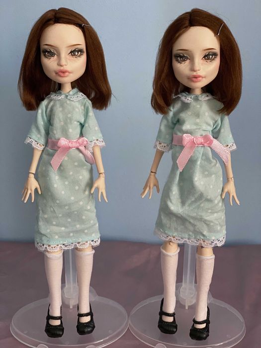 monster high lalki the shining twins lśnienie repaint ooak custom bjd