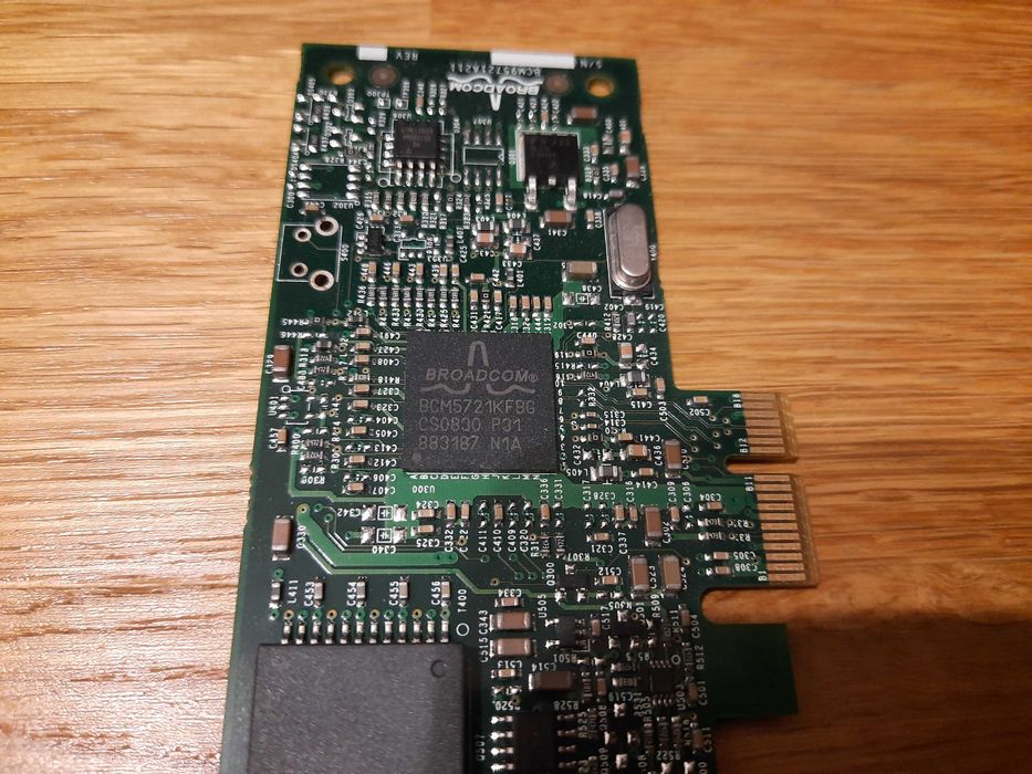 Низкопрофильная сетевая карта PCI-Express 1x 1Gbit в компактный SFF ПК