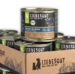 96x200g Liebesgut 76% Mięsa bez ZBÓŻ PREMIUM BIO WOŁOWINA dla PSA najw