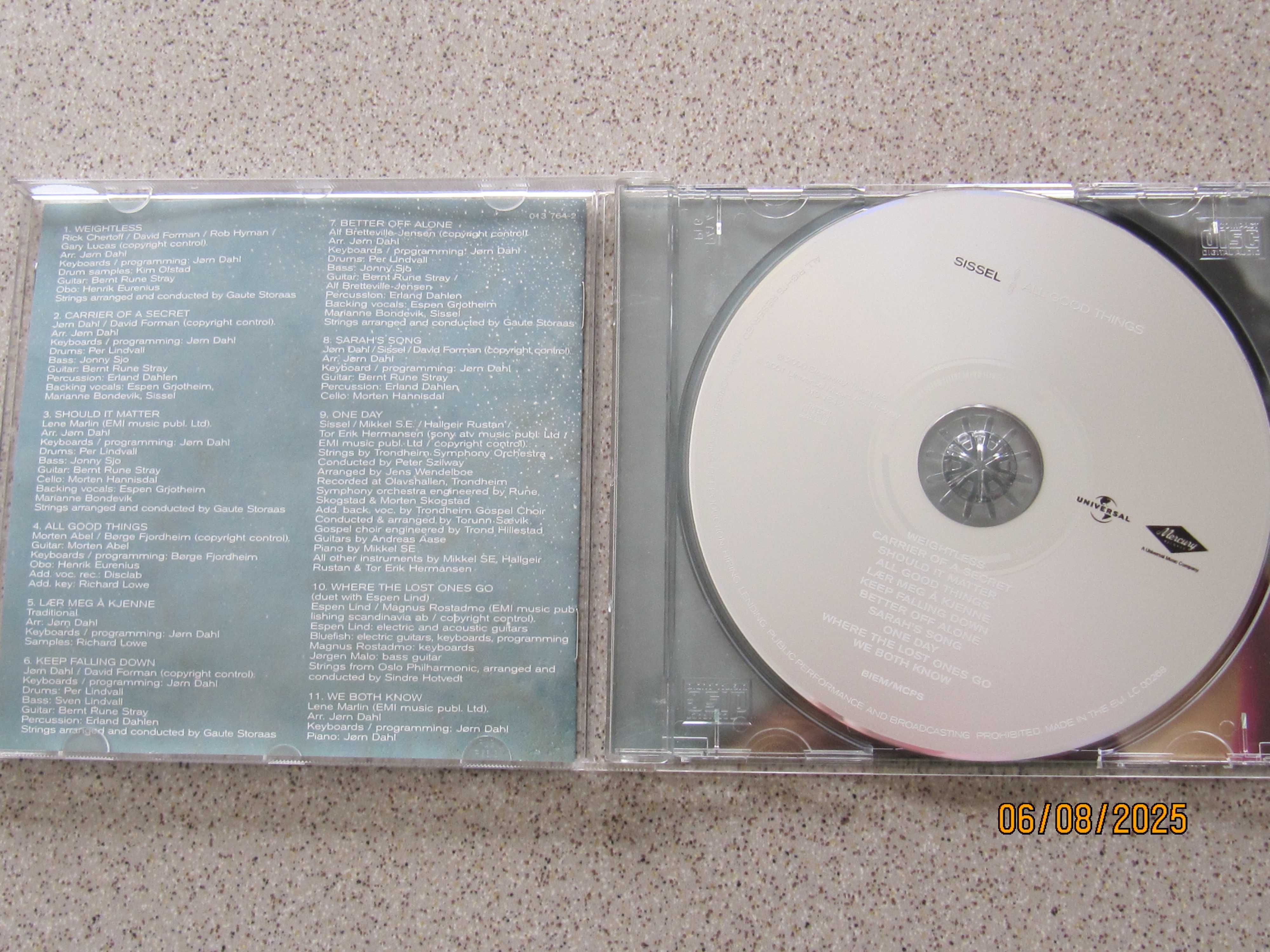 CD - Sissel – All Good Things - 2001