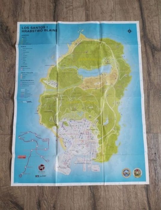 Mapa Grand Theft Auto V GTA 5 NOWA ! PS3 PS4 PS5 Xbox 360 Xbox One Wys