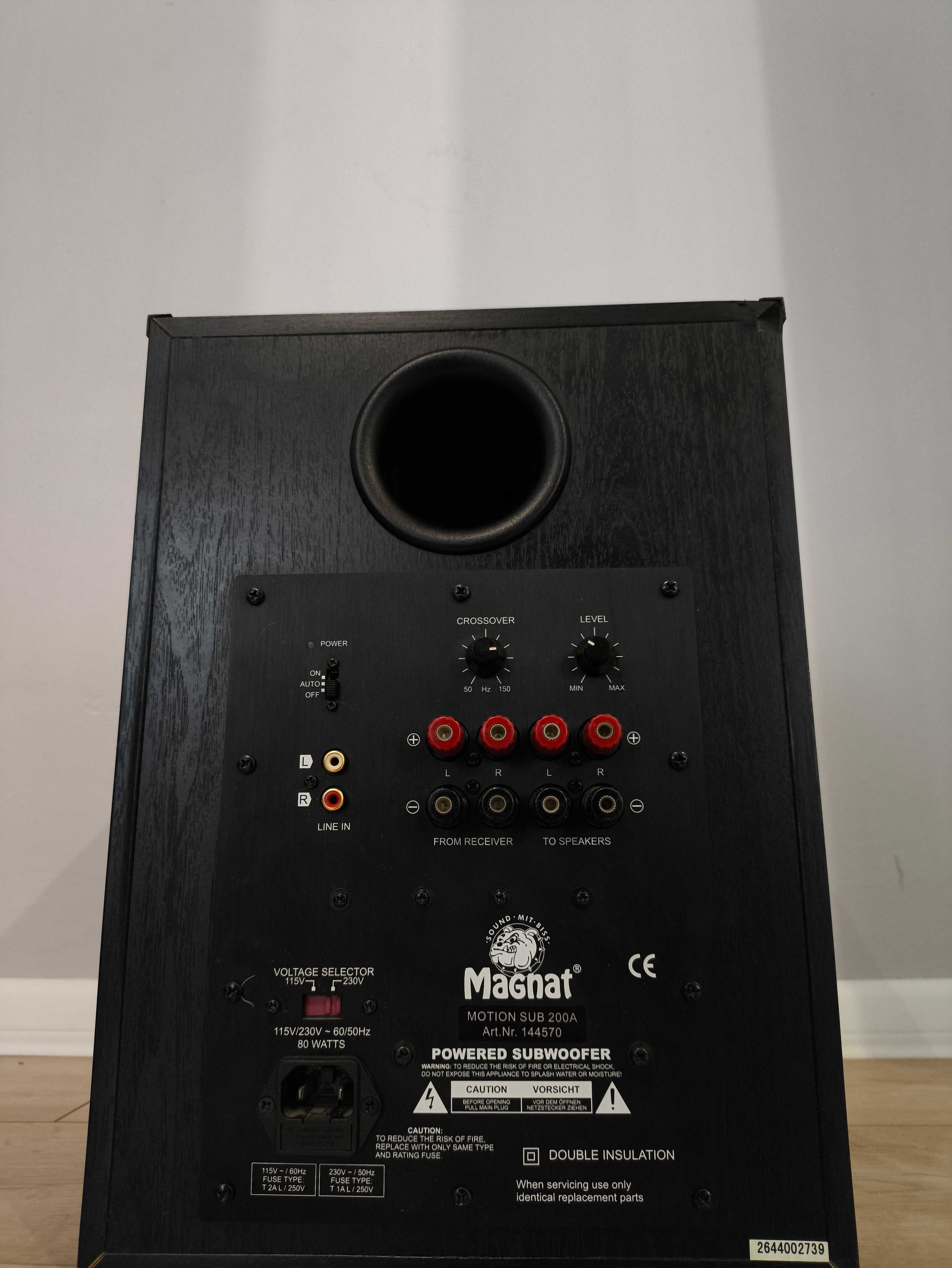 MAGNAT SUB 200A Subwoofer Aktywny Bassowy Głośnik