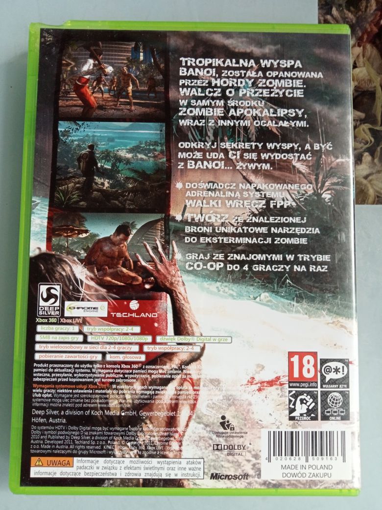 Jak nowa Xbox 360 gra Dead island Polska wersja