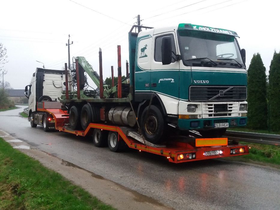 Wynajem Naczepy Niskopodwoziowej 24 H -Transport Ciągników Samochodów