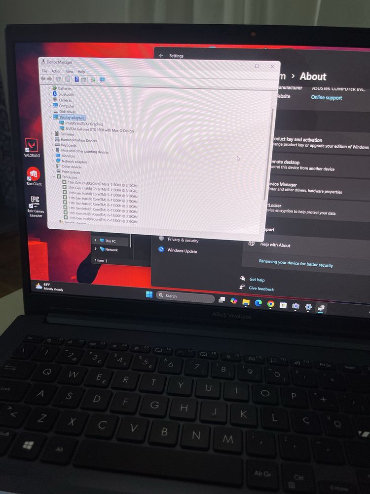 ASUS Vivobook Pro 15 OLED, GTX 1650, 512 SSD, i5 11th Gen
