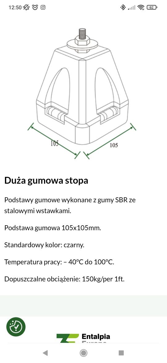 Biały stojak pod pompę ciepła, klimatyzację Entalpia Europe HP-A