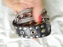 Metalowy Pasek, srebrny Pasek grange, real vintage
