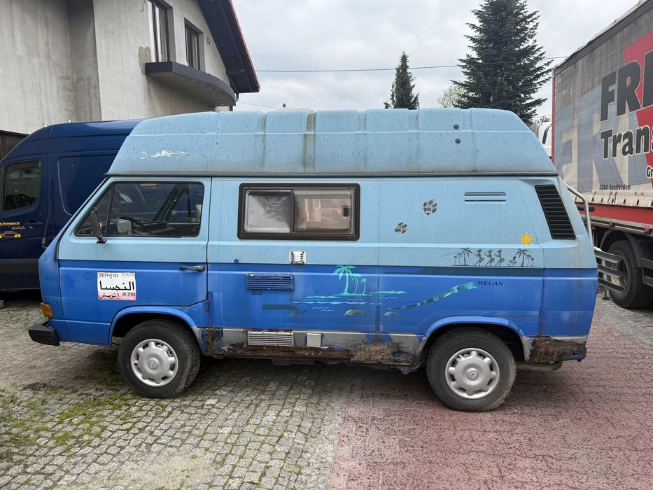 vw t3 kamper niebieski