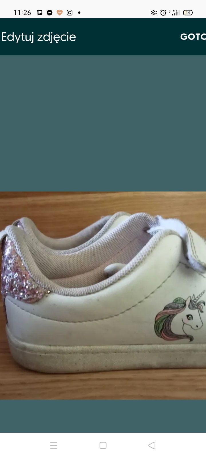 H&M 33 Jednorożec buty sportowe adidasy dla dziewczynki