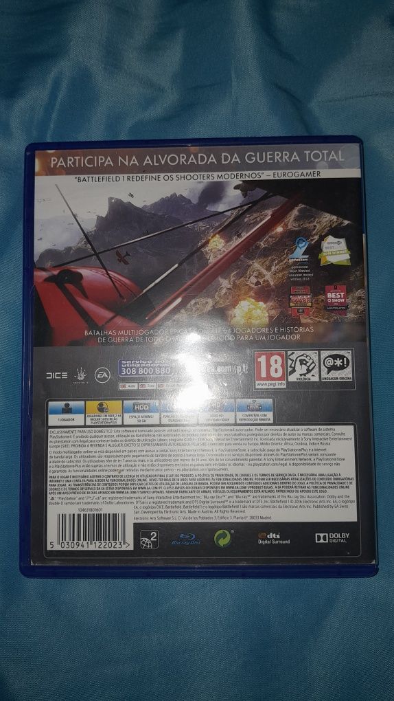 Battlefield 1 PS4 vendo ou troco