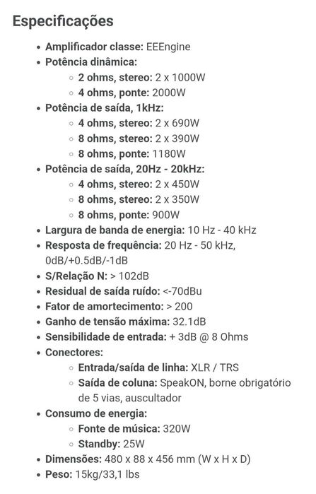 Amplificador yamaha