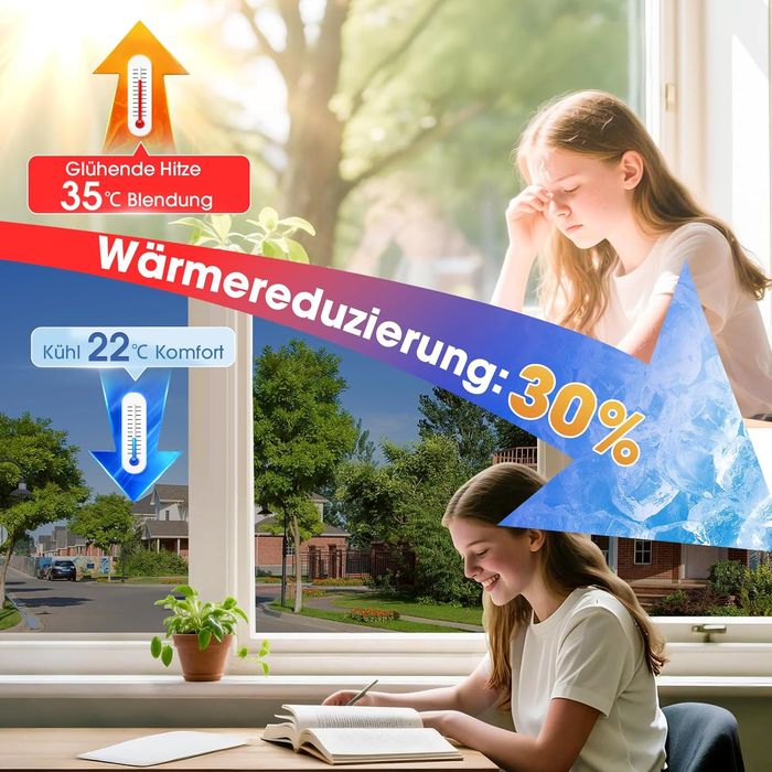 Folia Okienna Lustrzana UV 75x300 cm Termiczna Samoprzylepna