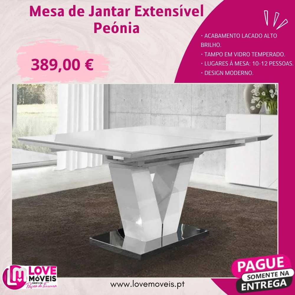 Mesa de Jantar Extensível Peónia