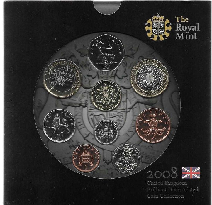 Inglaterra - - - "Carteira Anual BNC-2008" - - - - - Moedas