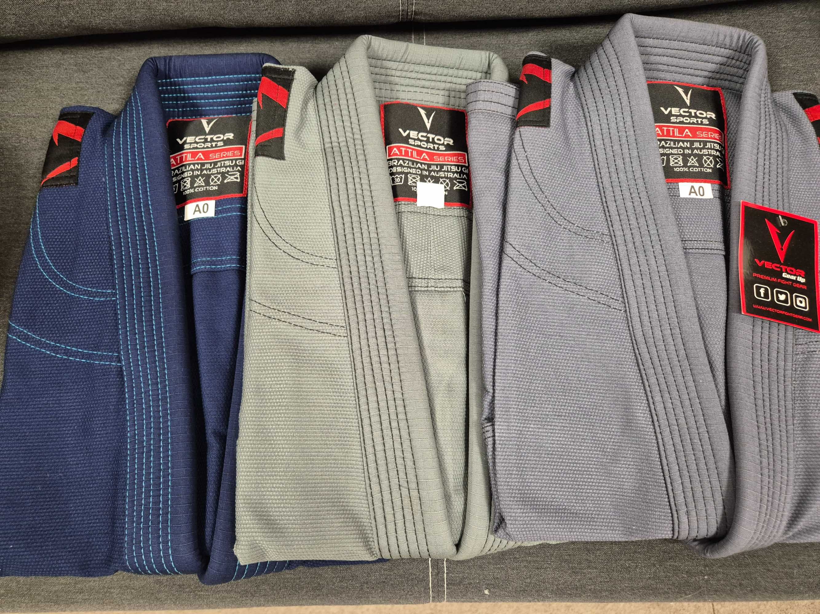 VECTOR ATTILA Brazylijskie JIU JITSU BJJ GI Kimono A0 (S) + biały pas