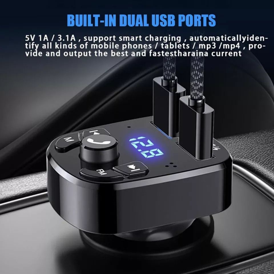 FM Bluetooth трансмиттер зарядка