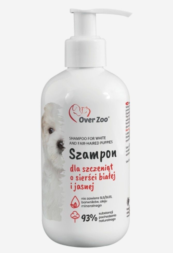 Szampon dla szczeniąt białych i jasnych 250 ml over zoo
