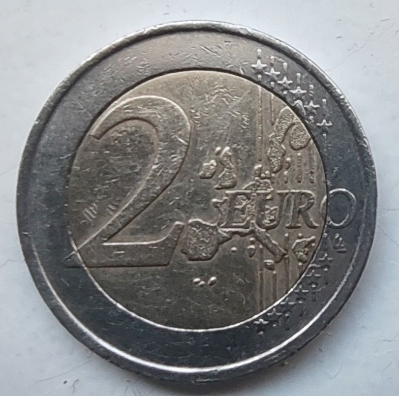 2 евро, Португалия ,2002 , брак штамповки