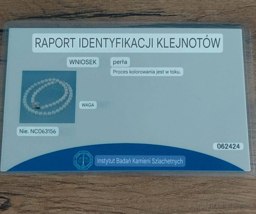 Naszyjnik i kolczyki z perłami, unikalny kolor