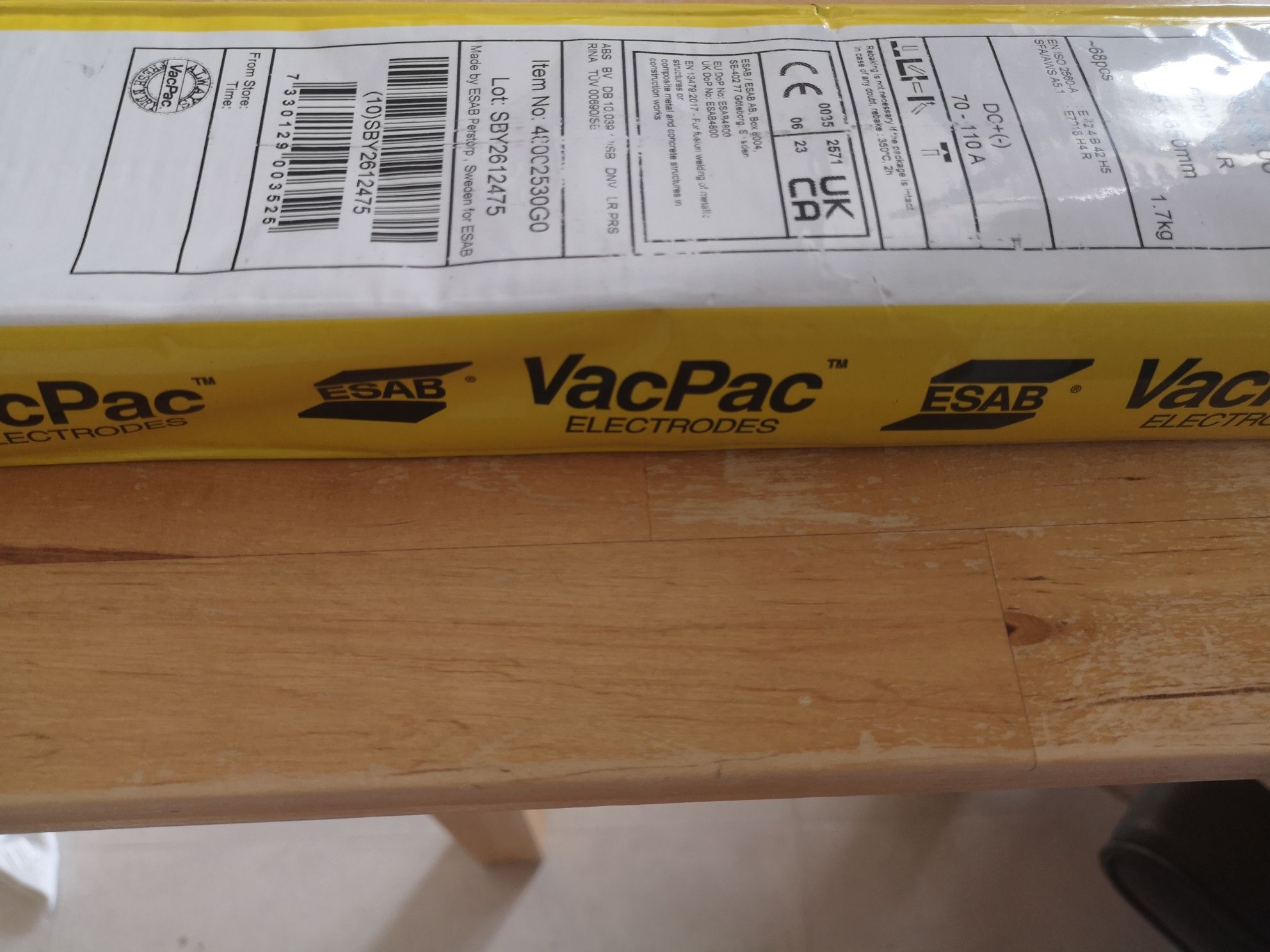 Elektroda OK 48.00 fi 2,5 x 350mm ESAB, E7018 H4 R, 68 sztuk
