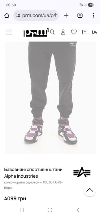 Штани Alpha Industries 106364.649 фліс