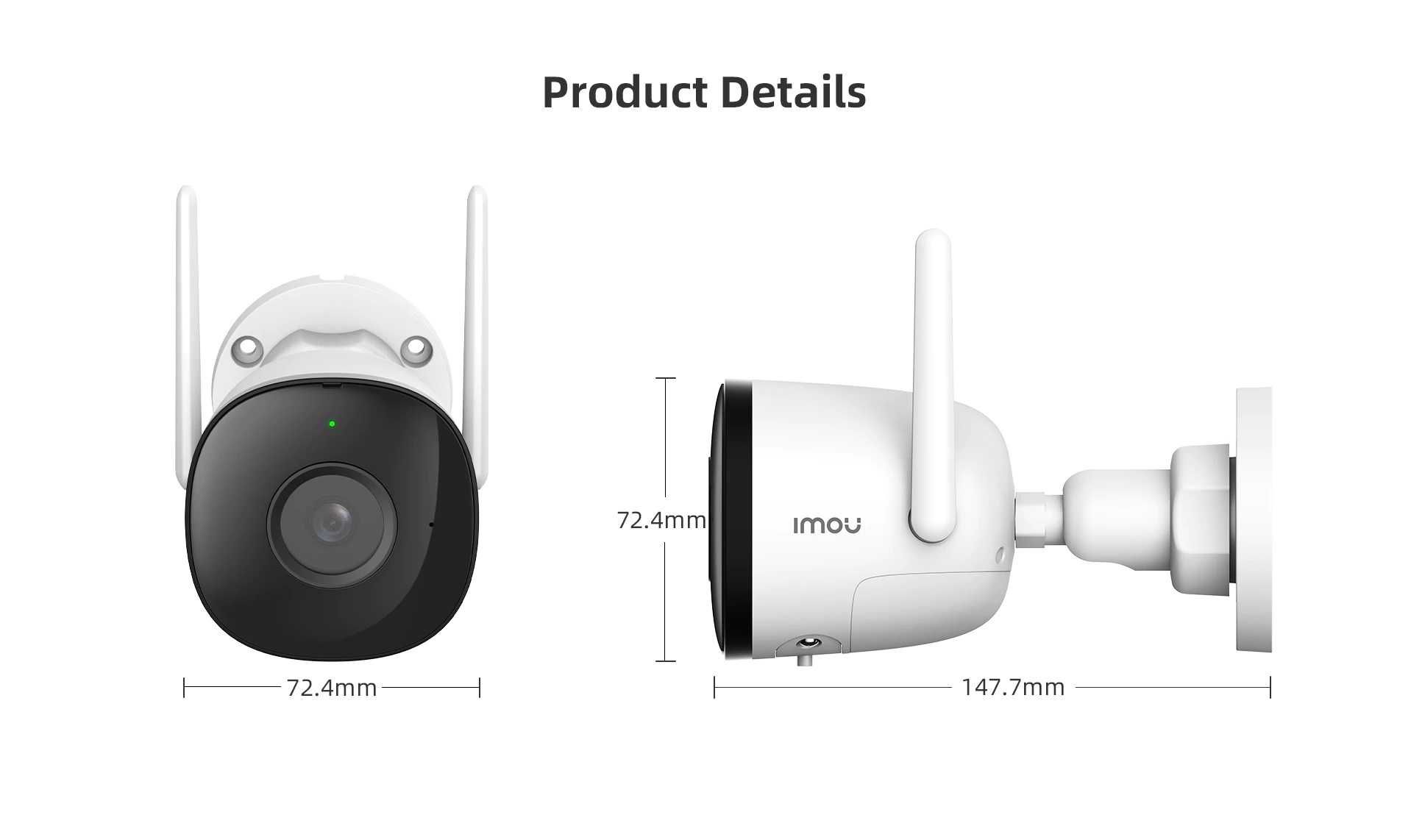 IP камера 4мп c WI-FI Imou Bullet 2C (IPC-F42P)   -   АКЦИЯ