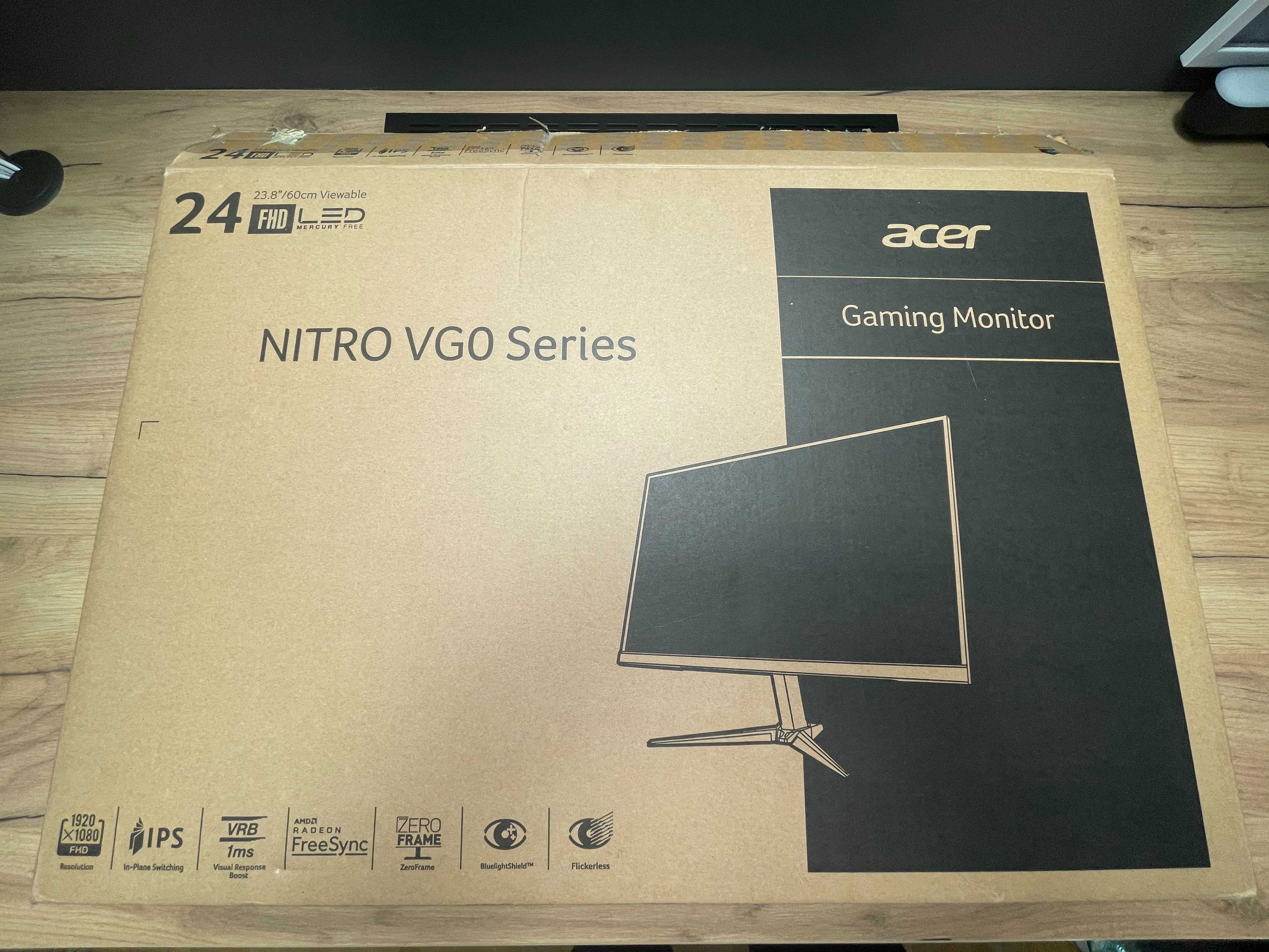 Monitor Acer Nitro VG240Y 24 cale 75hz + podstawka