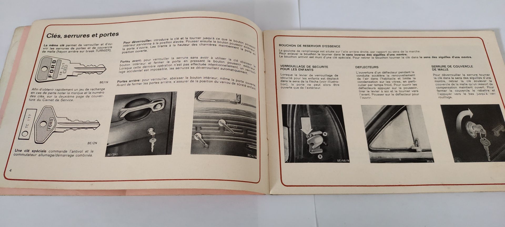 Manual do Condutor/Instruções do Ford Escort de 1972