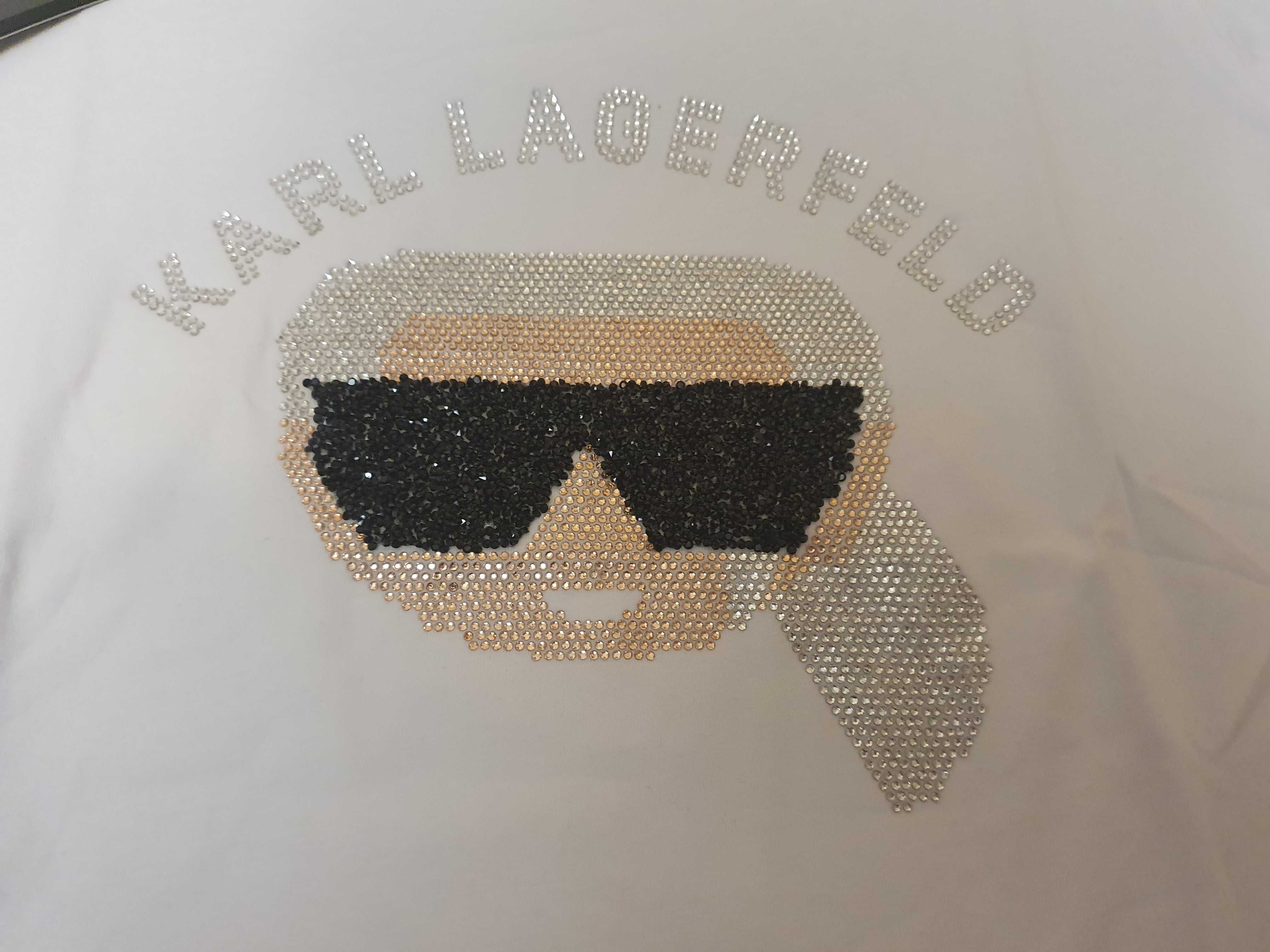 NOWA damska koszulka Karl Lagerfeld t-shirt KL bluzka XL 42