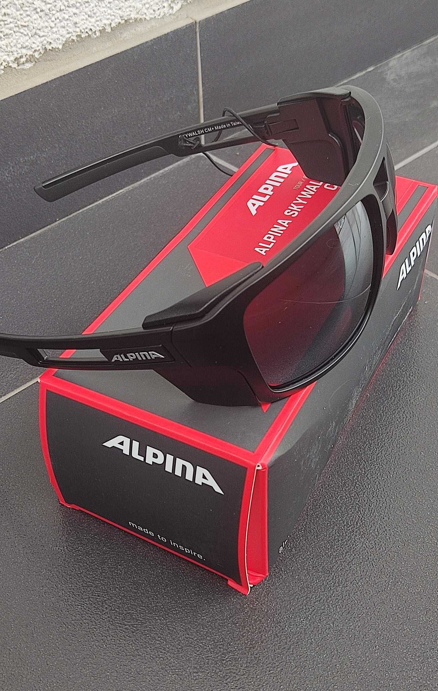Okulary przeciwsłoneczne / lodowcowe - Alpina Skywalsh Cm+ Black Matt