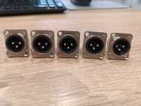 RX3MD-NS - Złącze XLR 3P męskie panelowe D (srebrne) 5szt