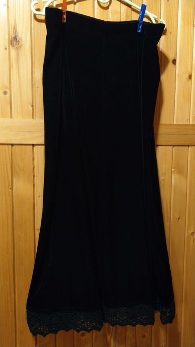 Gotycka długa spódnica welurowa made in Korea 42 XL wysyłka