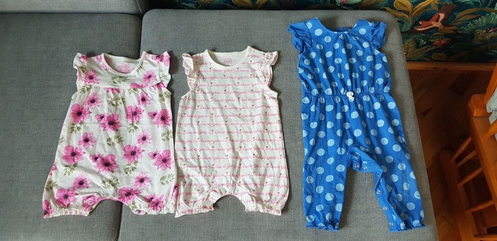 Letnie rampersy dla dziewczynki 74cm Cool Club