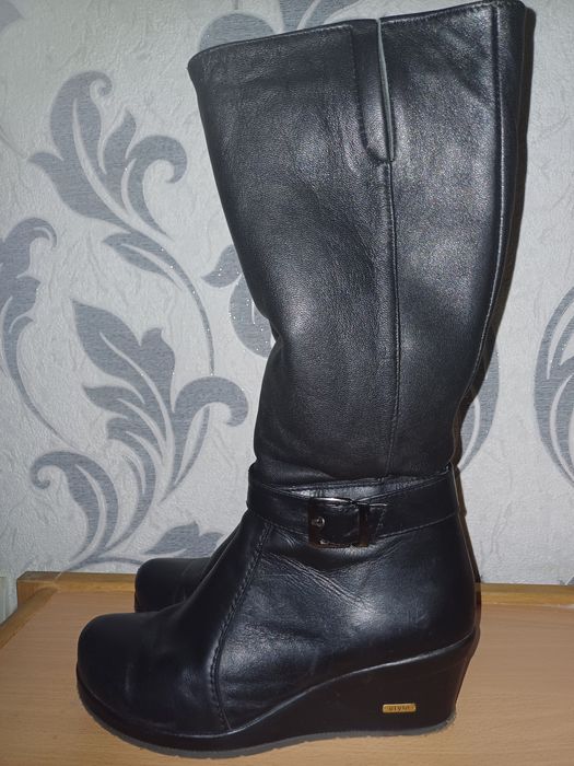 Сапоги зимние кожаные