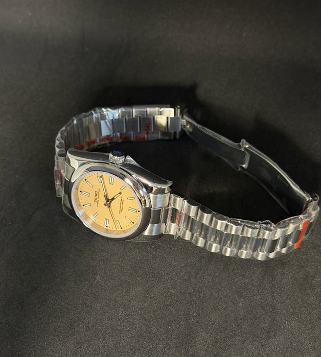 Relógio Automático Seiko Mod Datejust Sandy Beige