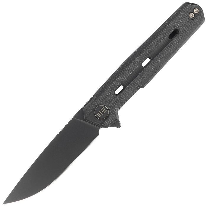 Nóż składany WE Knife Navo Black Canvas Micarta, Black Stonewashed CPM