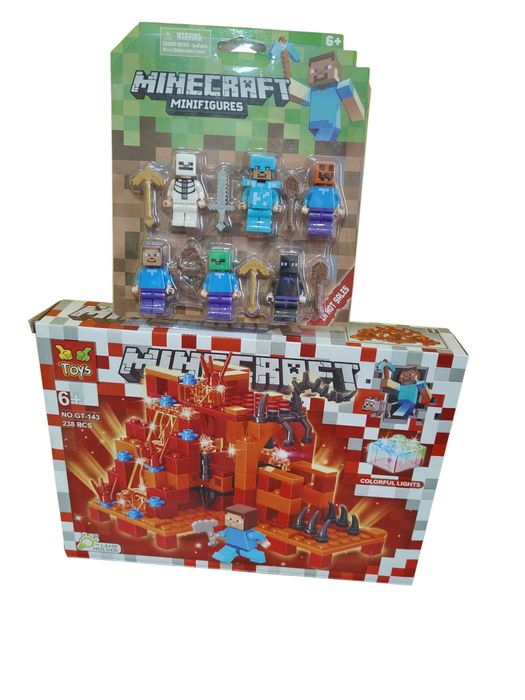 Zestaw Minecraft led plus figurki