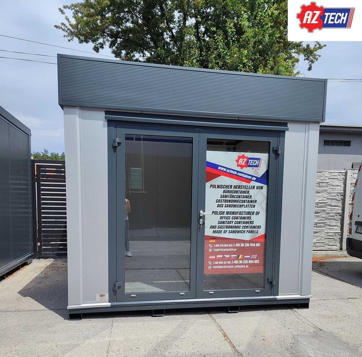 Kontener magazynowy / Pawilon handlowy 3,0 x 3,0 m z dostawą