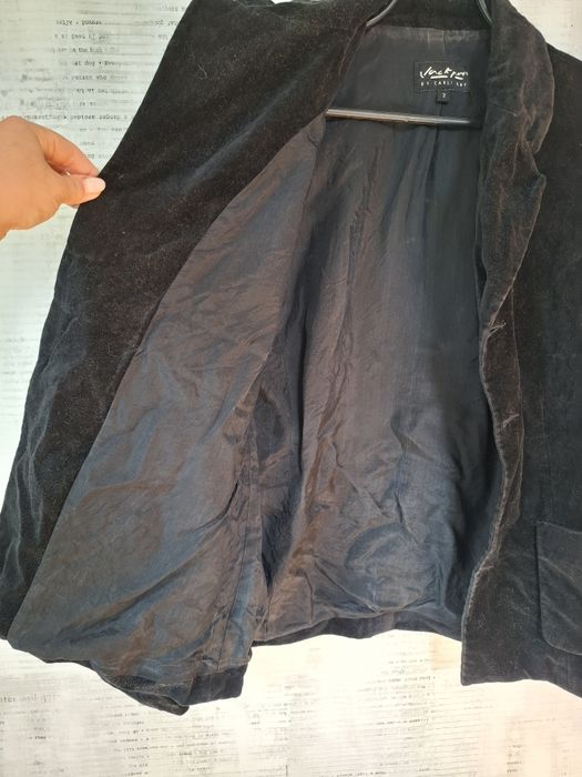 Czarny aksamitny żakiet Jackpot by Carli Gry