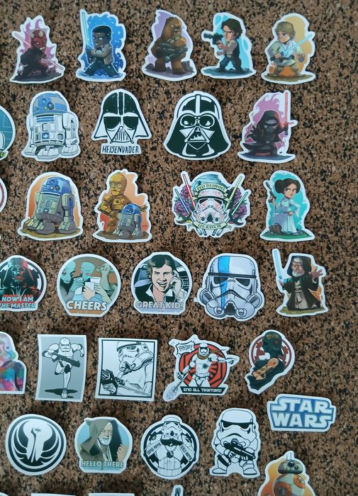 Lote de 90 autocolantes Star Wars