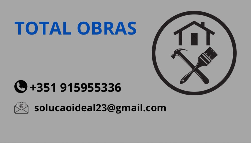 Total obras - serralharia, pinturas, pladur