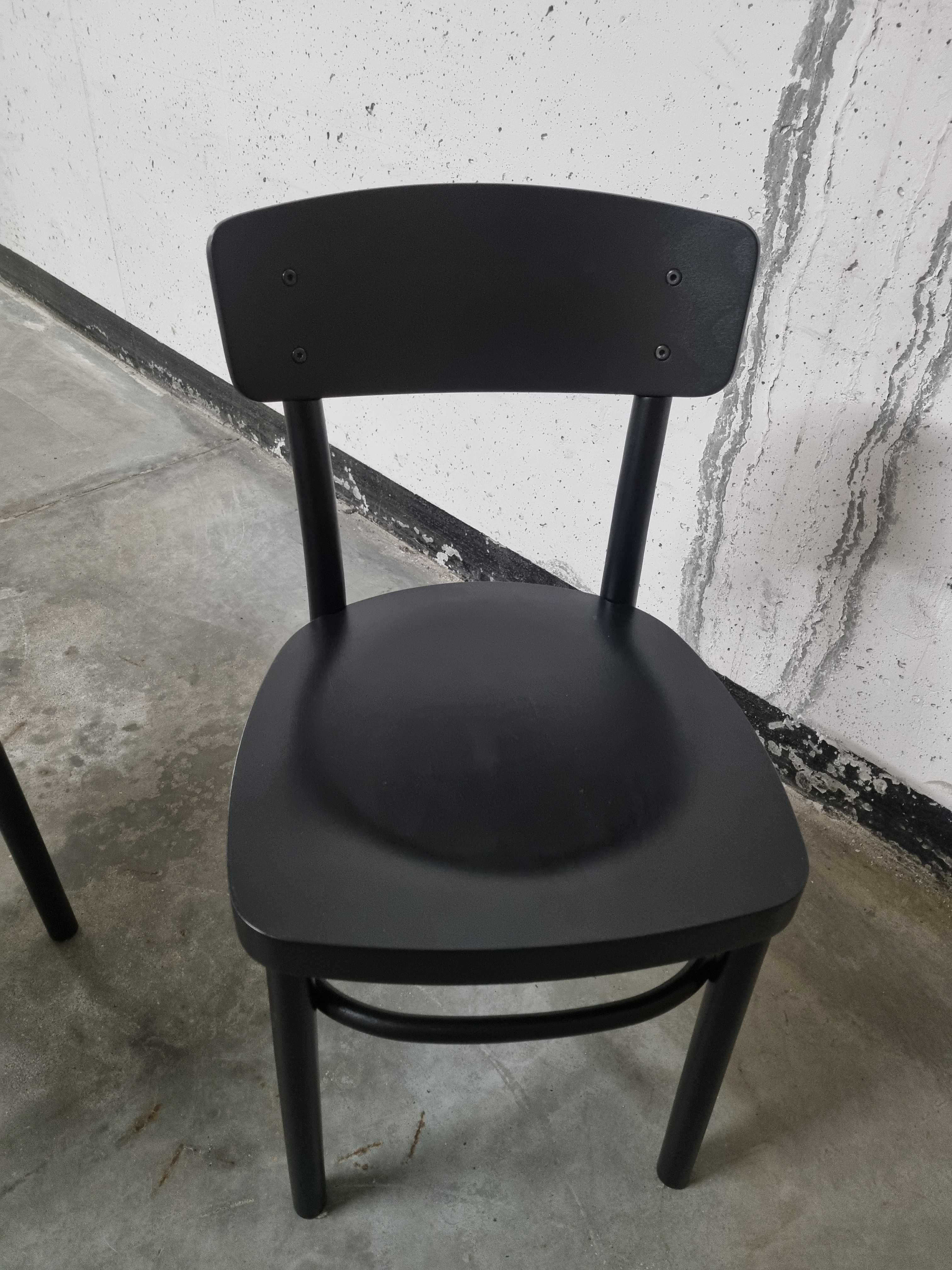 Krzesła Ikea IDOLF 4 szt czarne obiadowe