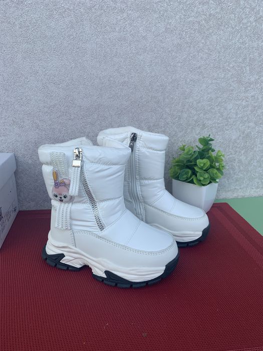 Дутики дитячі зимові білі дівчинка  р 23.24.25