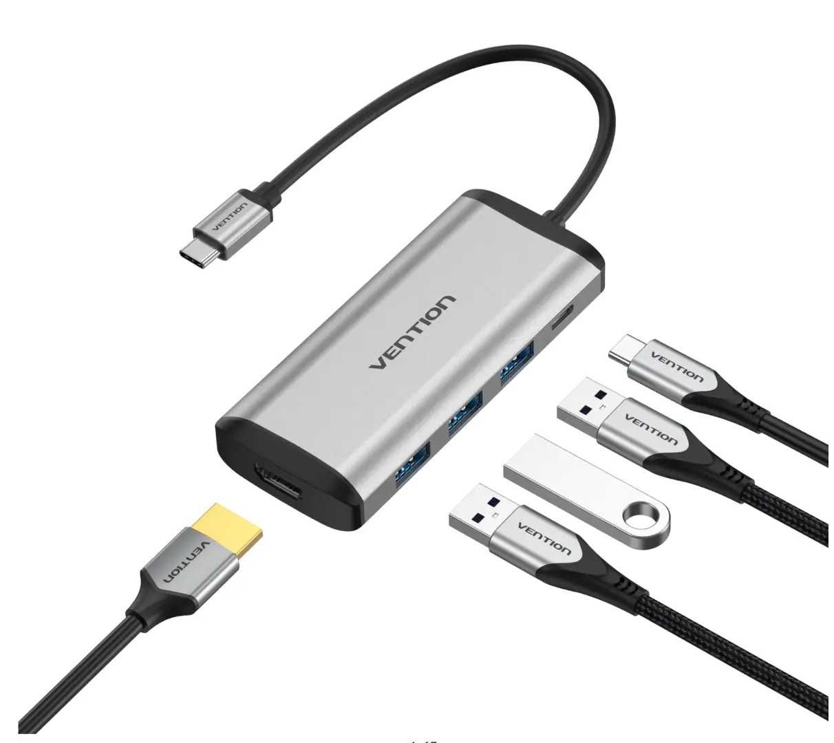 NEW! Перехідник-конвертет Vention Type-C-HDMI, 0.15 m, USB3.0