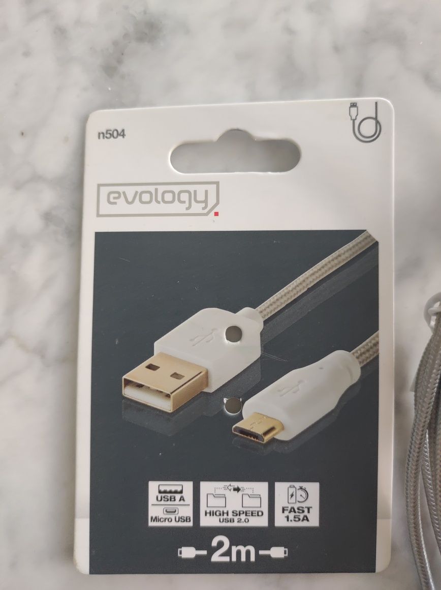 Kabel USB 2.0 typ A na micro USB szary 2 m