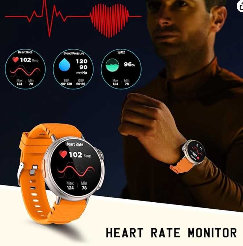 Smartwatch AMZSA , Pomarańczowy