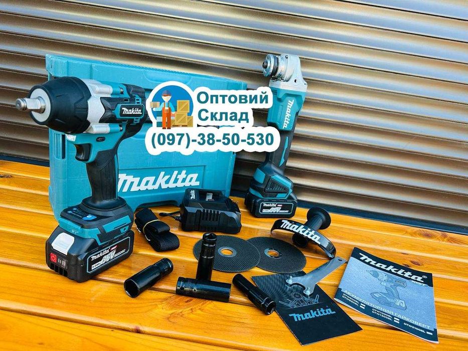 Макіта 2в1 Болгарка DGA504 XGT + Гайковерт DTW800 XGT 800Hm ( 36V-9A )